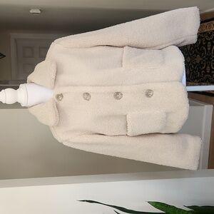 Mark Edwards Studio Cozy Cream Teddy Jacket. Size L